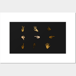 Hand Gestures Pack Posters and Art